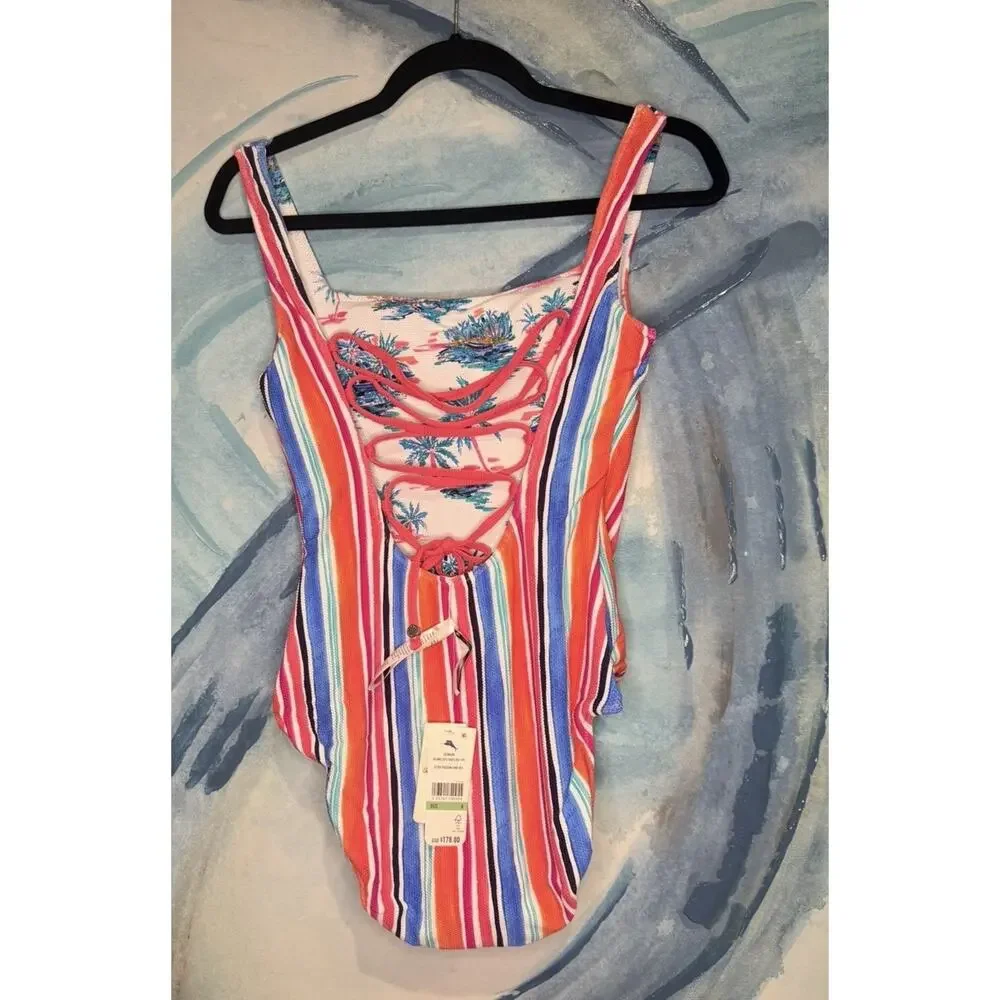 NWT Tommy Bahama Island Cays Oasis One-Piece Swimsuit Size 6 Colorful Reversible